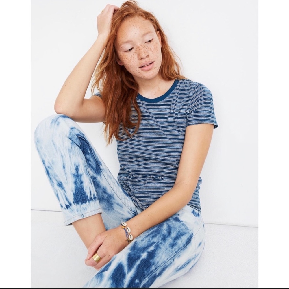 Madewell Lo-Fi Shrunken Tee in Fairbury Stripe